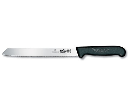 Could you describe the edge type of the Victorinox Fibrox Pro 8" Bread Knife?
